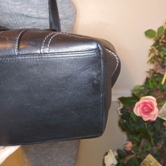 EUC Coach Black Leather Laptop Tote Purse - Picture 8 of 15